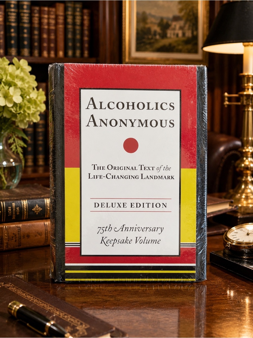 Brand New ALCOHOLICS ANONYMOUS Book 75th Anniversary Deluxe Vegan Leather Bound
